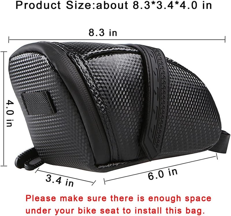 Tongha Bicycle Seat Bag Water Proof,Bike Pack Under Seat,Wedge Saddle Bag for Bike,Cycling Accessories - Image 3